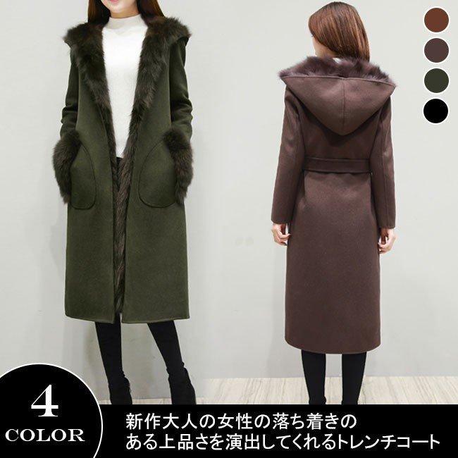 安い売れ済 トレンチコート ロング フェイクファーコート レディース ウールコート フード付きコート ベルト付きコート ラシャコート 秋冬コート 防寒 コート 最終値下げ Sindivacs Com Br