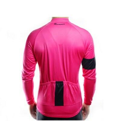 TREK サイクルジャージ長袖 Mサイズ ピンク【メンズ】 サイクルジャージ Racmmer インナーマイクロフリースジャージ 秋冬 冬