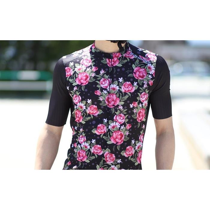 サイクルジャージ 『ローズブラック』半袖 夏 春夏 安い おしゃれ