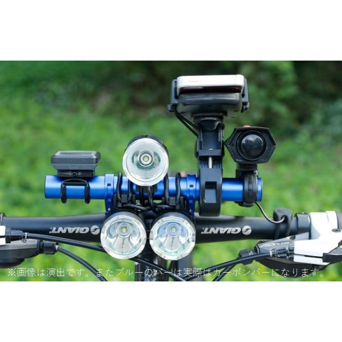 ハンドルバーエクステンダー200 CNCアルミ+カーボン 20c/ 3カラー カメラ・ライトの取付場所確保に 22.2-31.8mmハンドル径対応 |  | 01