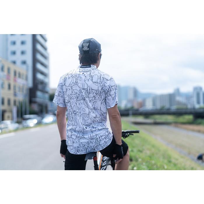 サイクルジャージ スポーツTシャツ『シャトン-T』MTB 春夏 速乾 猫