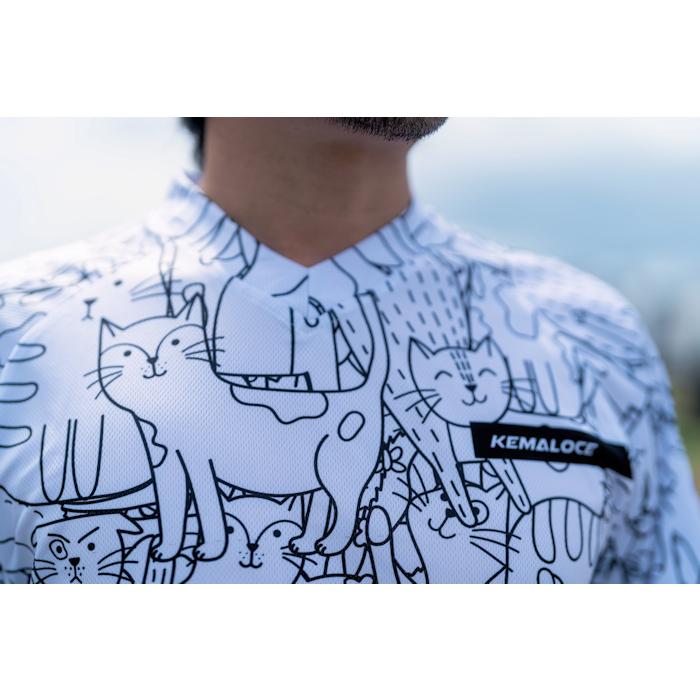 サイクルジャージ スポーツTシャツ『シャトン-T』MTB 春夏 速乾 猫