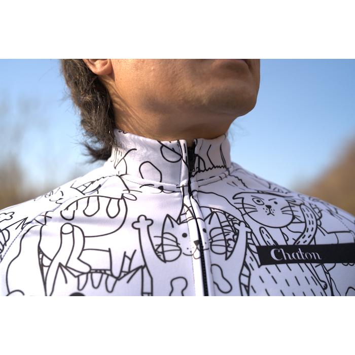 サイクルジャージ『シャトンフリース』長袖 裏起毛 秋冬 冬物 厚手 ロードバイク 猫 おしゃれ |  | 04