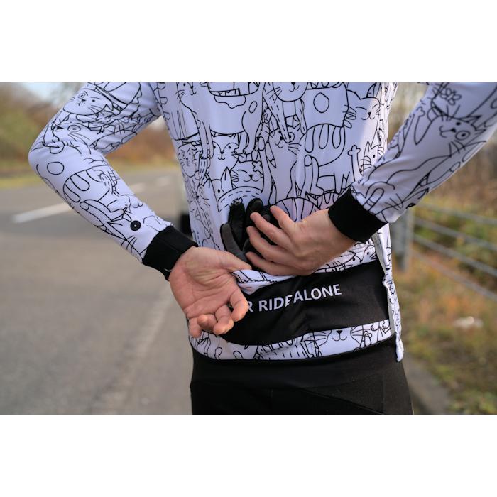 サイクルジャージ『シャトンフリース』長袖 裏起毛 秋冬 冬物 厚手 ロードバイク 猫 おしゃれ |  | 06