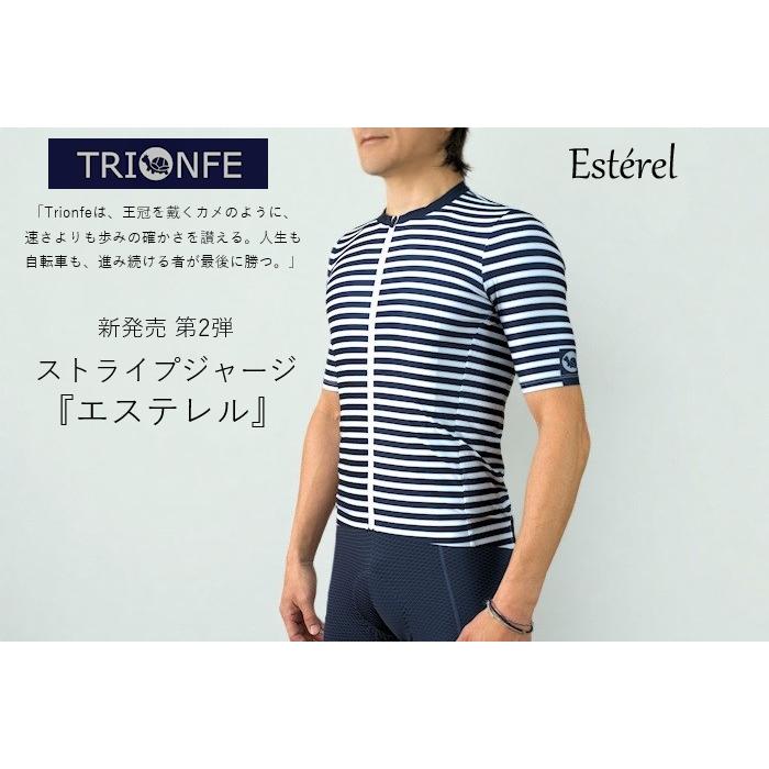 Specialized サイクルジャージ 黒/青/緑ストライプ サイクルジャージ Trionfe（トリオンフ）ストライプジャージ