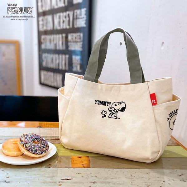 ルートート スヌーピー トートバッグ コラボ ROOTOTE 軽量 ピーナッツ コットン キャンバス 刺繍 8258 正規販売店 | SNOOPY | 25