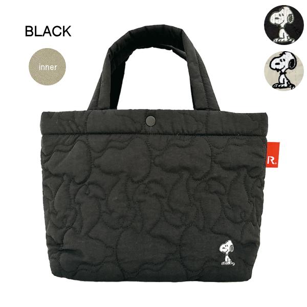 PEANUTS トートバッグ 黒 小さめ SNOOPY ルートート セール スヌーピー ミニ トートバッグ