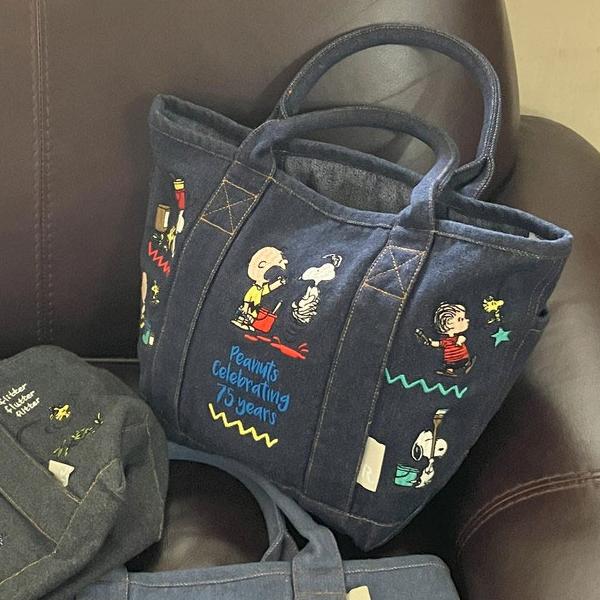 ルートート スヌーピー トートバッグ ミニトート ROOTOTE 新作 2025 ピーナッツ デリ デニム風 SNOOPY PEANUTS 8398 正規販売店 | SNOOPY | 12