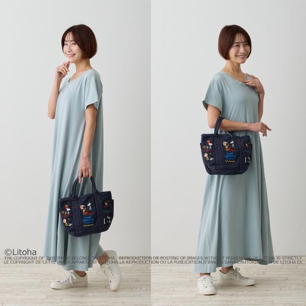 ルートート スヌーピー トートバッグ ミニトート ROOTOTE 新作 2025 ピーナッツ デリ デニム風 SNOOPY PEANUTS 8398 正規販売店 | SNOOPY | 11