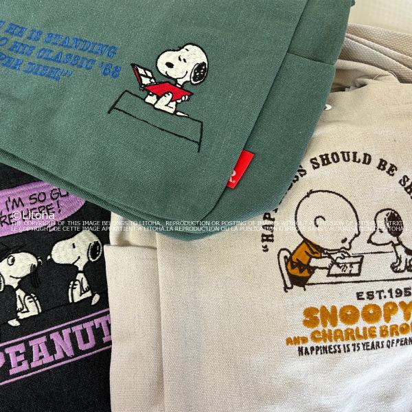 ルートート スヌーピー トートバッグ ショルダーバッグ ROOTOTE 2way 新作 2025 ピーナッツ 刺繍 PEANUTS 8467 正規販売店 | SNOOPY | 06