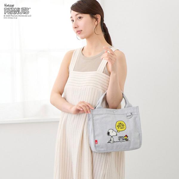ルートート スヌーピー トートバッグ ミニトート ROOTOTE 新作 2026 仕切り ピーナッツ スクエア SNOOPY PEANUTS 8520 正規販売店 | SNOOPY | 11