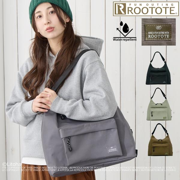 ルートート ショルダーバッグ ROOTOTE 新作 2026 撥水 肩掛け A4 軽量 ファスナー開閉 リップストップ トライアングル 3555 | ROOTOTE