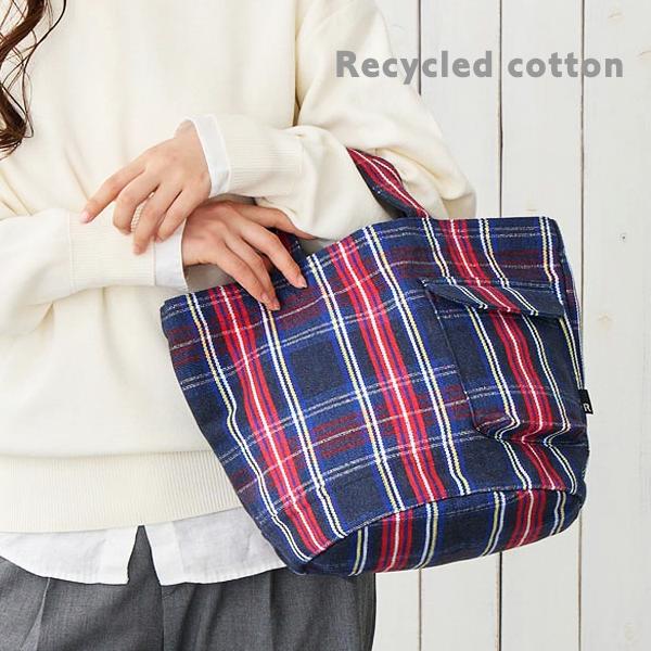 ルートート トートバッグ ROOTOTE 新作 2026 タータンチェック柄 かわいい おしゃれ 普段使い リサイクル コットン SDGs デリ 3702 | ROOTOTE | 18