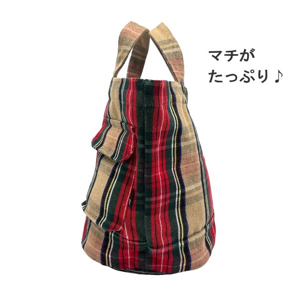 ルートート トートバッグ ROOTOTE 新作 2026 タータンチェック柄 かわいい おしゃれ 普段使い リサイクル コットン SDGs デリ 3702 | ROOTOTE | 10