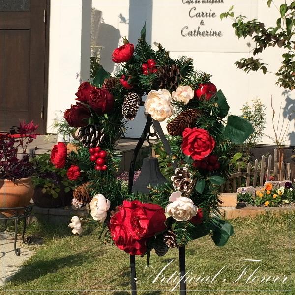 クリスマスリース アートフラワー アーティフィシャルフラワー 造花 花