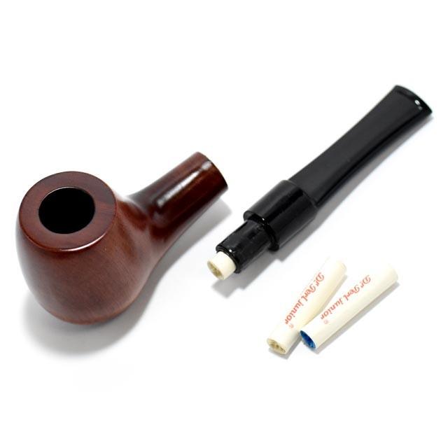 活性炭フィルター付属純木製マドロスパイプ(葉タバコ：シャグ