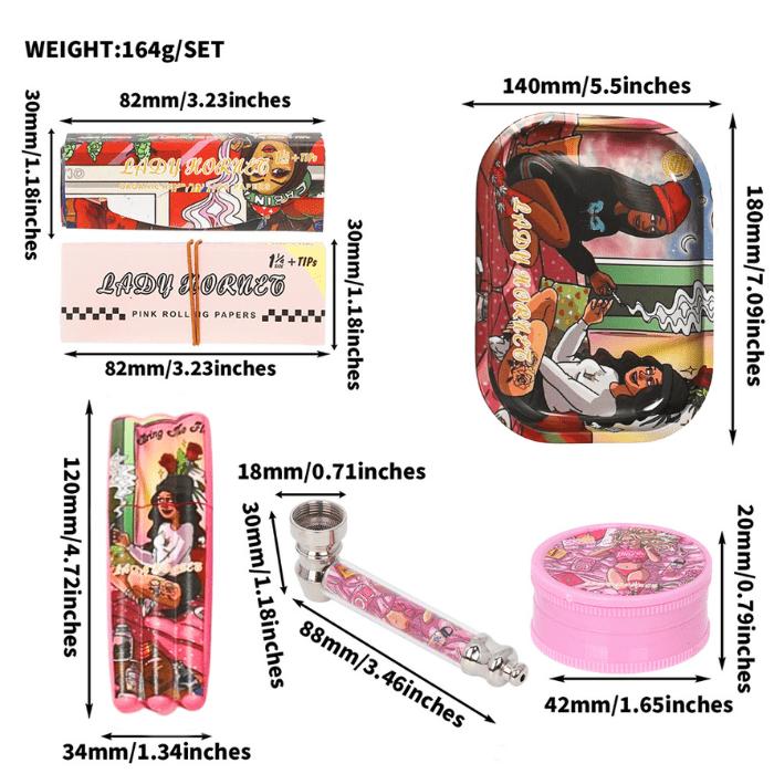 プレゼント 人気 喫煙具 セット ローリングトレイ ジョイントケース ローリング ペーパー メタルハンドパイプ グラインダー 初心者 set ギフト 手巻きタバコ 用 |  | 07