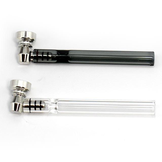 メタルハンドガラスパイプwithガラスワンヒッター 喫煙具 |  | 01