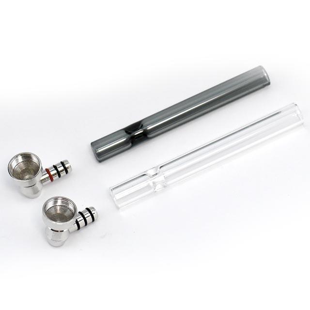 メタルハンドガラスパイプwithガラスワンヒッター 喫煙具 |  | 02