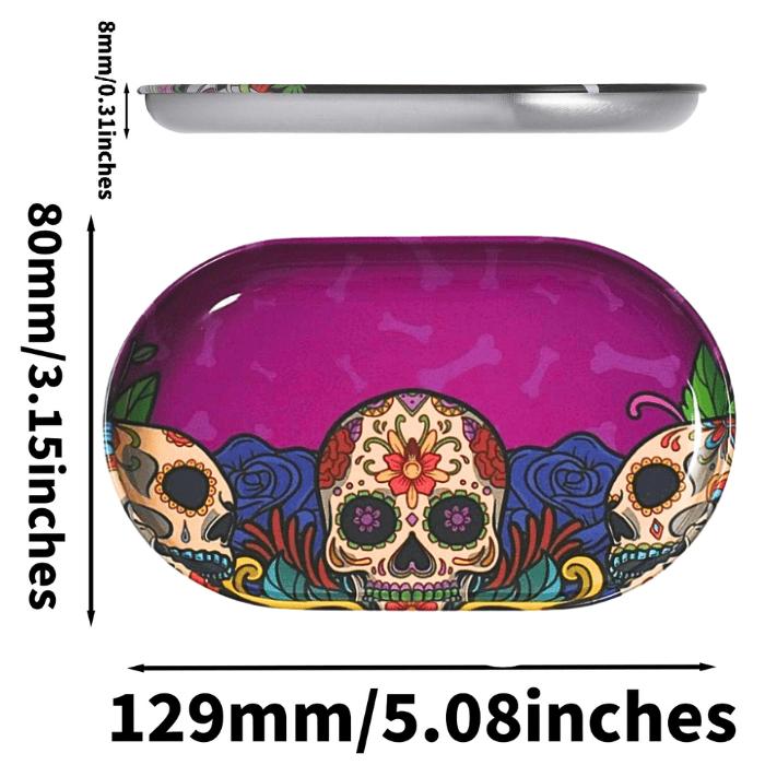 タバコトレー ローリングトレイ コンパクト 喫煙具 ジョイント 手巻きたばこ CBD 喫煙アクセサリー 420 レゲエ風 スカル マリファナ柄 ガンジャ柄 デザイン |  | 09