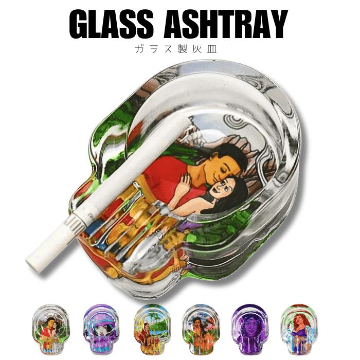 アッシュトレイ 卓上ガラス灰皿 タバコ 煙草 ジョイント シガー 吸い殻入れ 喫煙具 喫煙グッズ 耐熱 おしゃれ 厚み 丈夫 ギフト プレゼント 愛煙家 重厚感 | 