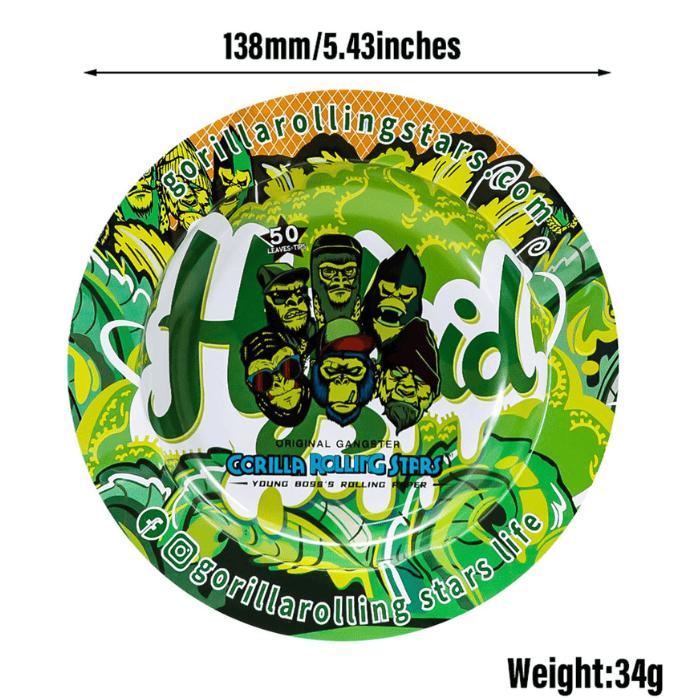 灰皿 アルミ製 タバコ ジョイント シガレット 煙草用 アシュトレイ リーフ柄 420 大麻柄 喫煙アクセサリー チル おしゃれ アウトドア 喫煙具 喫煙グッズ 丸型 |  | 10