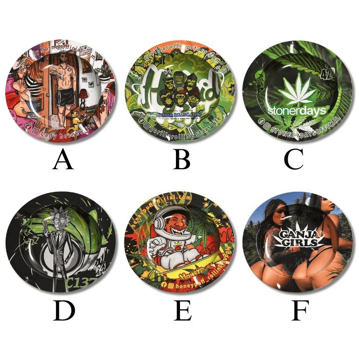 灰皿 アルミ製 タバコ ジョイント シガレット 煙草用 アシュトレイ リーフ柄 420 大麻柄 喫煙アクセサリー チル おしゃれ アウトドア 喫煙具 喫煙グッズ 丸型 |  | 01