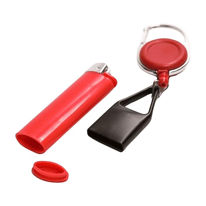 伸びるカラビナ付き シークレットライターケース スタッシュ 隠しケース セーフ クリップ カバー ホルダー 保護カバー 紛失防止 防犯 隠し 収納 グッズ |  | 01