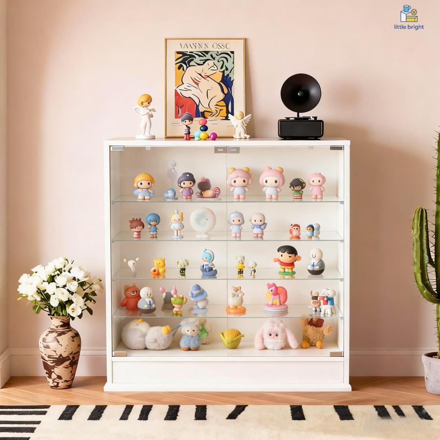 コレクションケース ガラスケース ィギュアケース 5段 強化ガラス棚