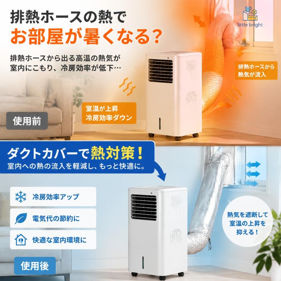 スポットクーラー ダクトカバー 排熱ホース 断熱カバー スポット