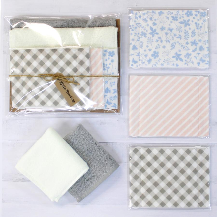 プチギフト 1000円以下 ギフトセット モノトーン タオルハンカチ2枚 プリントガーゼマスク3枚セット Giftset 04 Little Budding 通販 Yahoo ショッピング