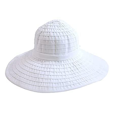 San Diego Hat Company レディース リボン 大きなブリムハット US サイズ: One Size カラー: ホワイト