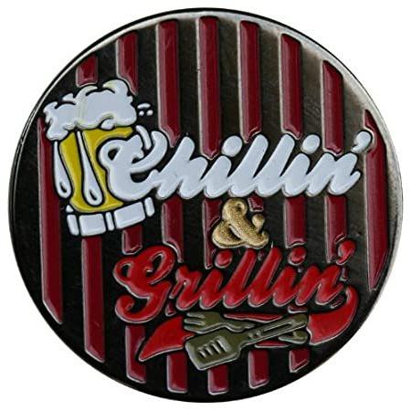 【再入荷】 チリンとGrillin 'ゴルフボールマーカーand Matching Chillin ' and Grillin '帽子クリップ ハット、つば広帽子