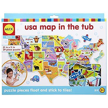 アウトレット価格 ALEX Toys Alex Bath USA Map in The Tub Kids Bath Activity ^^ 890M