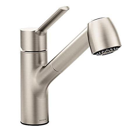 Moen　7585SRS　メソッド　ワンハンドル　ステンレス　プルアウト　スポットレジスタント　キッチン蛇口