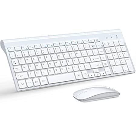 Wireless Keyboard and Mouse Ultra Slim Combo, TopMate 2.4G Silent Compact U