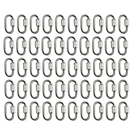 50 Pieces Stainless Steel 316 Quick Link 3.5mm 8" Marine Grade