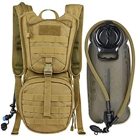 MARCHWAY Tactical Molle Hydration Pack Backpack with 3L TPU Water Bladder,