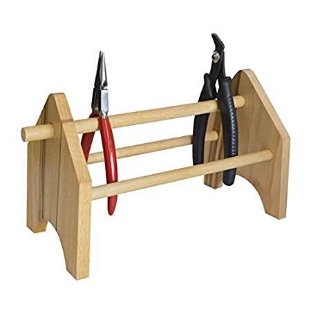 木製ラックforペンチカッターストレージジュエリーMakingベンチツールオーガナイザー