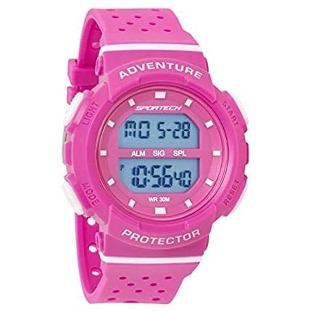 人気カラーの Sportechレディース 女の子 ピンク ホワイトデジタル防水スポーツウォッチ Sp 腕時計 Baskincoffee Vicom Corp Com