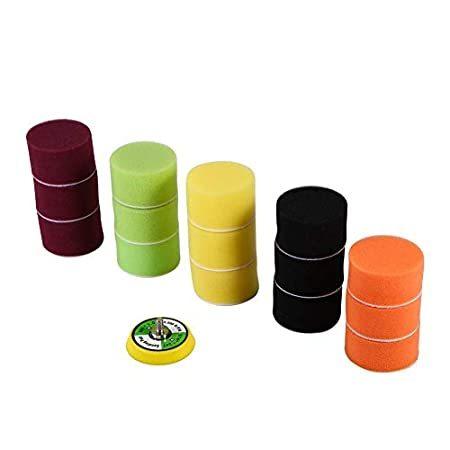 16個入り 2インチ バフ研磨パッド バフ パッド バフ パッド ドリル アダプター グリップ バッキング プレート M6 バッファ ポリッシャー サ