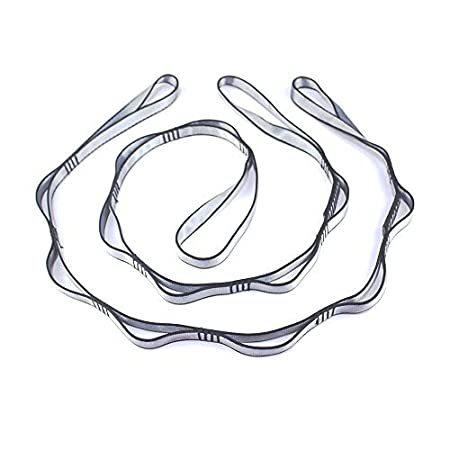 FIRESKIOR クライミングストラップ デイジーチェーン ナイロン デイジーチェーン 調節可能なストラップ ロープ ヨガ 延長ベルト (2パック)