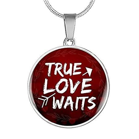 ExpressYourLoveGifts 真実の愛 待つステンレススチール-シルバートーンまたは18kゴールド仕上げ-ペンダントネックレス 調節可能
