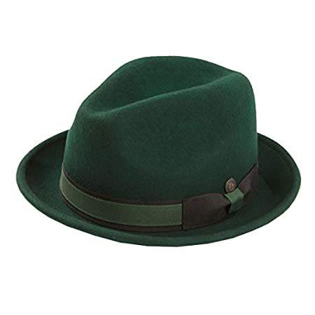 Dasmarca Winter Crushable Packable Twotone Felt Fedora Hat - Robin Emerald DASMARCA Mens Crushable Packable Felt Fedora Hat - Robin Brown S