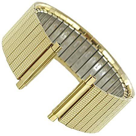 Speidel Twist-O-Flex 18〜22mm ステンレススチール ゴールドトーン スクエア 腕時計バンド 1386/32