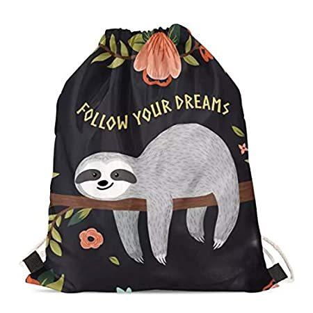 【2022春夏新色】 INSTANTARTS Follow Your Dreams Print Gym Bag Sloth Drawstring Backpack Stri トートバッグ 【2022春夏新色】 INSTANTARTS Follow Your Dreams Print Gym Bag Sloth Drawstring Backpack Stri トートバッグ