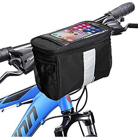 Bike Handlebar Bag, Bike Basket with Mesh Pocket Cold  Warm Insulation