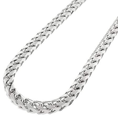Verona Jewelers 925スターリングシルバー 3mm 4mm 5mm ソリッドフランコチェーンネックレス 925ラウンドボックスリンク