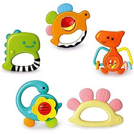 Yiosion Baby Rattles Sets Teether, Shaker, Grab and Spin Rattle, Musical To