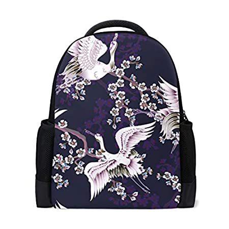 あす楽対応 Leafcollege Flower Bird Crane 海外の商品 並行輸入品を安心安全にお届けいたします School Bookb Teen Girls For Backpack Cute Bag バッグ Thunda2 Com Au